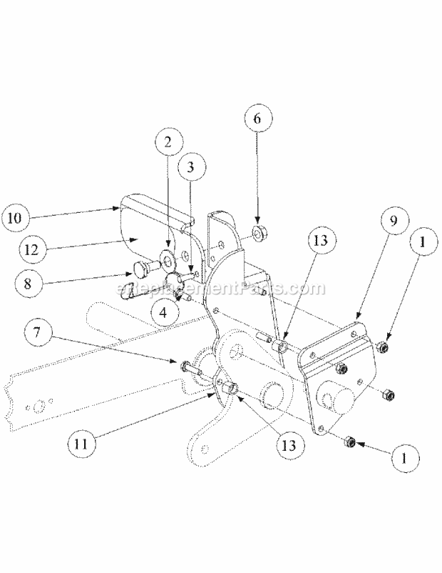 Optional Foot Pedal Deck Lift Diagram and Parts List for M48-KHS 53AB5B5M750 Cub Cadet Sprayer